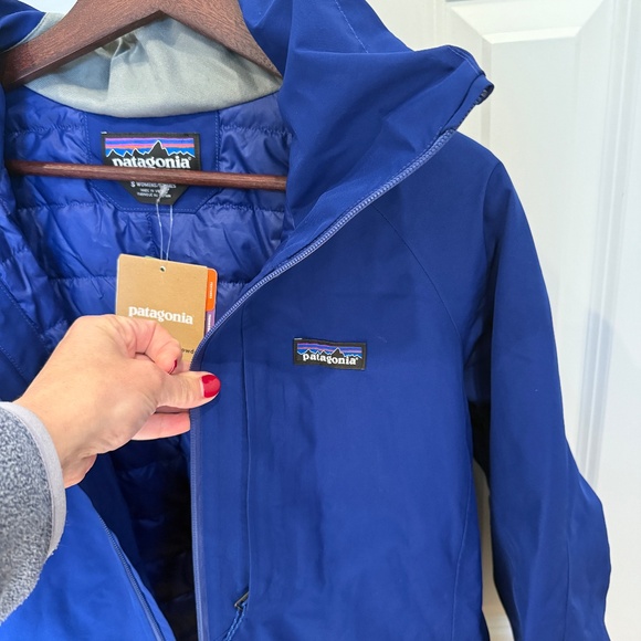 BNWT Women's Patagonia Insulated Powder Bowl Ski Jacket Size Small Cobalt Blue - Picture 3 of 8